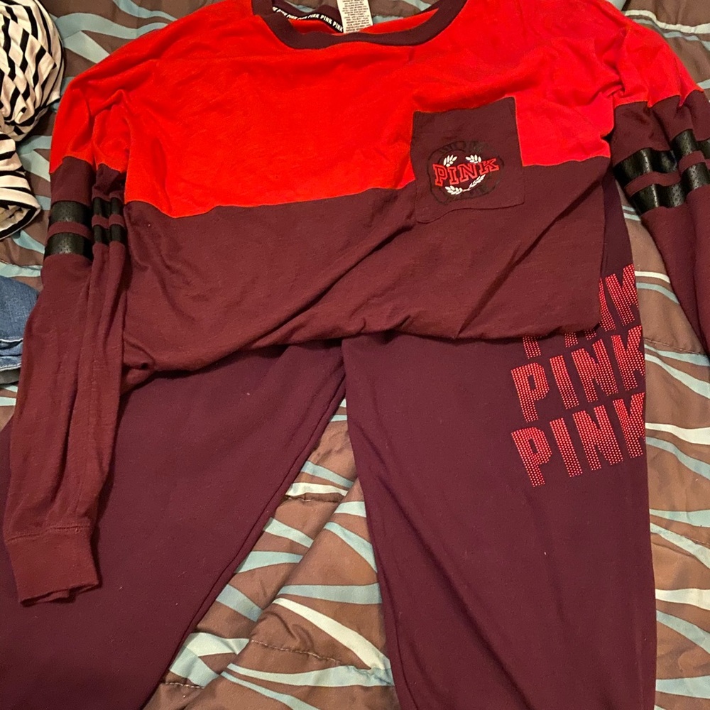 Pink pants set
